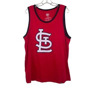 '47 Men's St.Louis Cardigan Tank Top Red/Multi Size XL